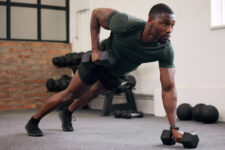 a gentleman working out in a gym