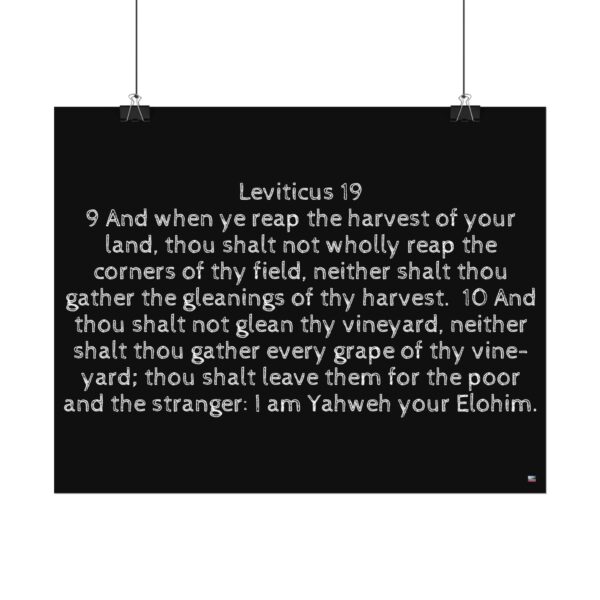 Leviticus 19:9-10 kjv rolled posters pt 3 - Image 2