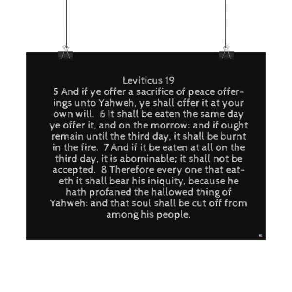 Leviticus 19:5-8 kjv rolled posters pt 2 - Image 2