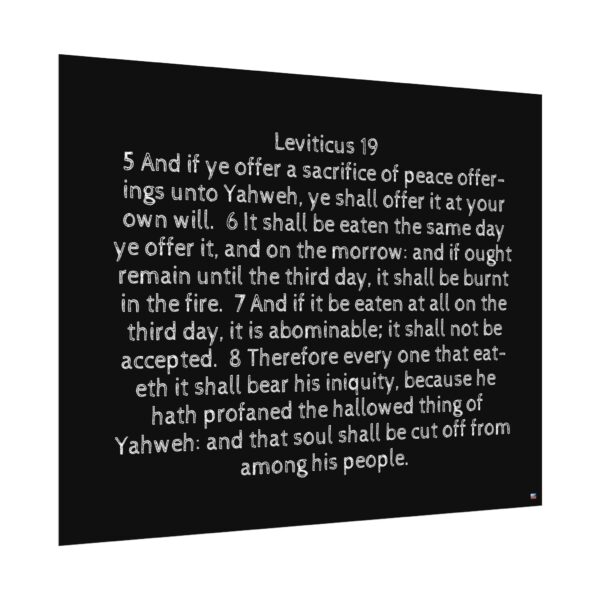 Leviticus 19:5-8 kjv rolled posters pt 2 - Image 3