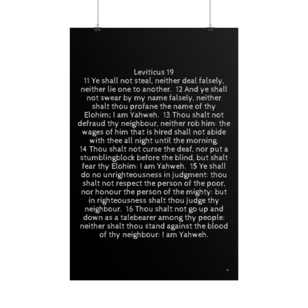 Leviticus 19:11-16 kjv rolled posters pt 4 - Image 5