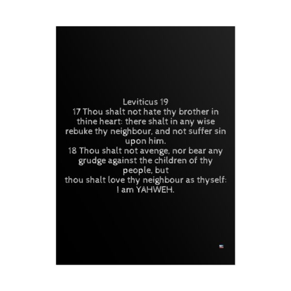 Leviticus 19:17-18 kjv rolled posters pt 5 - Image 4