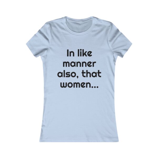 women's "In like manner..." ringer tee - Image 5