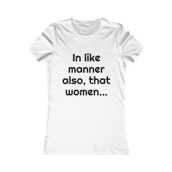 women's "In like manner..." ringer tee