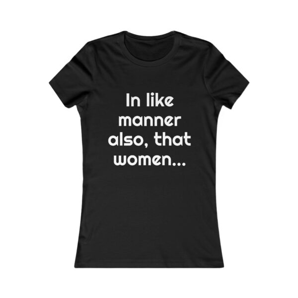 women's "In like manner..." ringer tee - Image 3