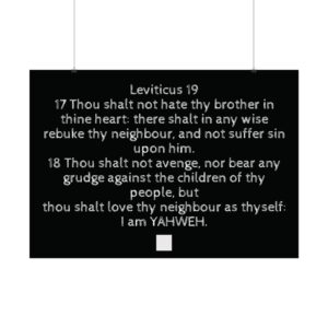 Leviticus 19:17-18 KJV rolled posters pt 5