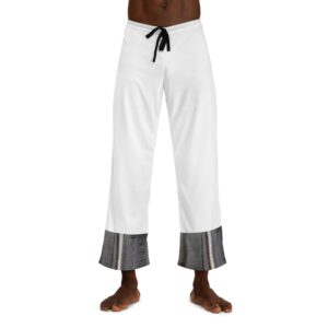 men's pajama pants with subtle hem Bible print — cozy lounge sleepwear