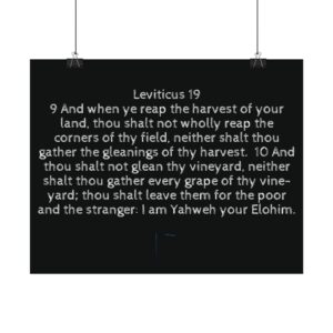 Leviticus 19:9-10 KJV rolled posters pt 3