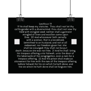 Leviticus 19:19-22 KJV rolled posters pt 6