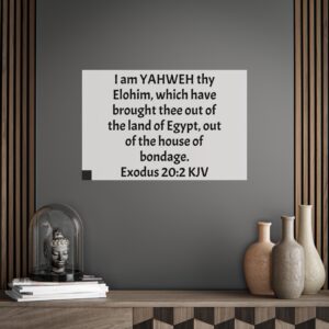 Exodus 20:2 KJV unframed poster