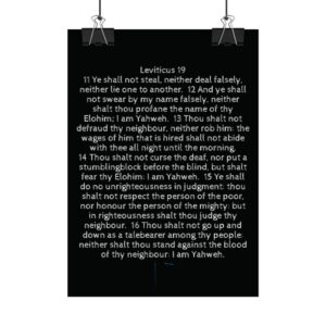 Leviticus 19:11-16 KJV rolled posters pt 4