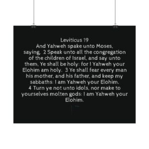 Leviticus 19:1-4 KJV rolled posters pt 1