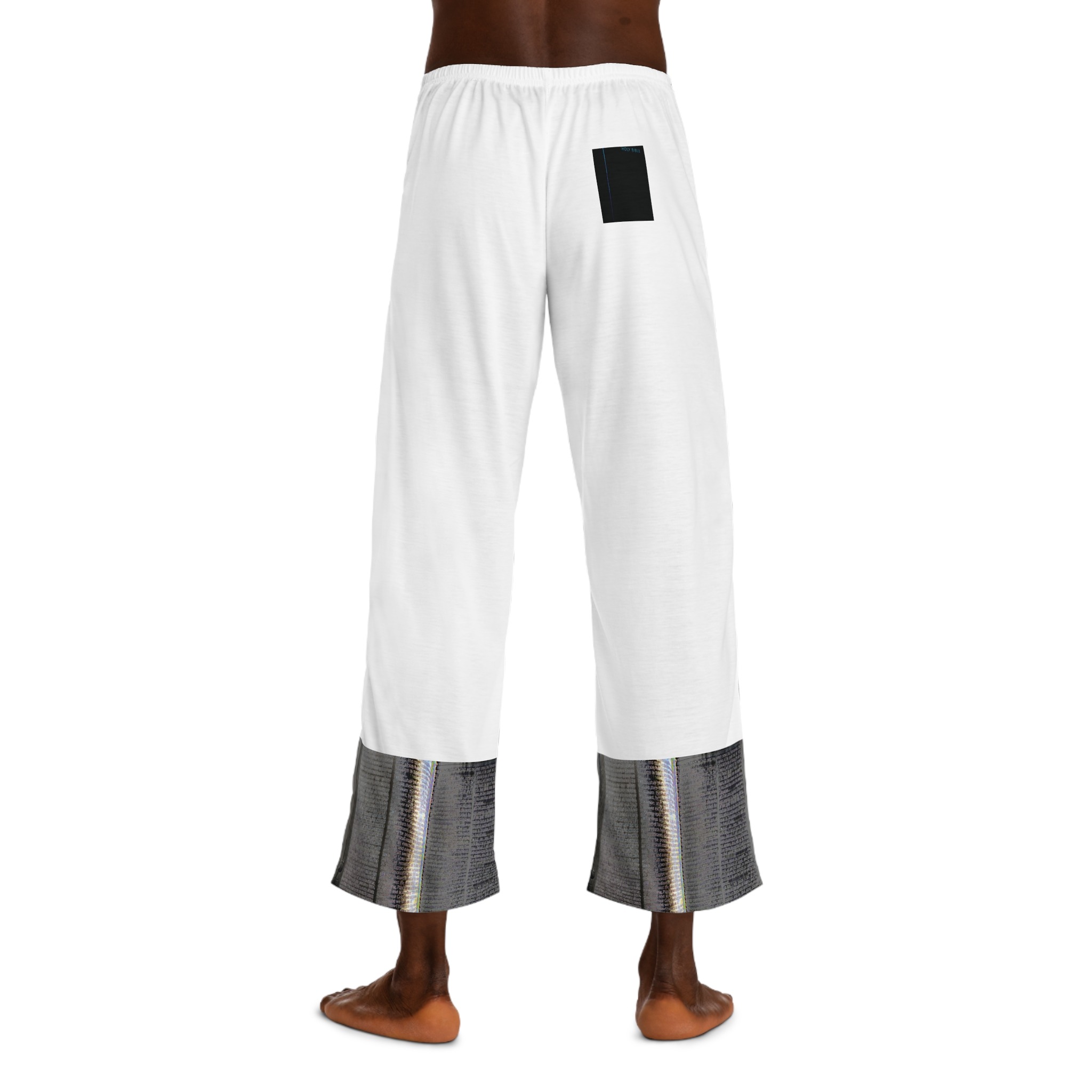 men's pajama pants with subtle hem Bible print — cozy lounge sleepwear - Image 2