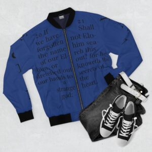 Psalm 44:20-22 KJV bomber jacket